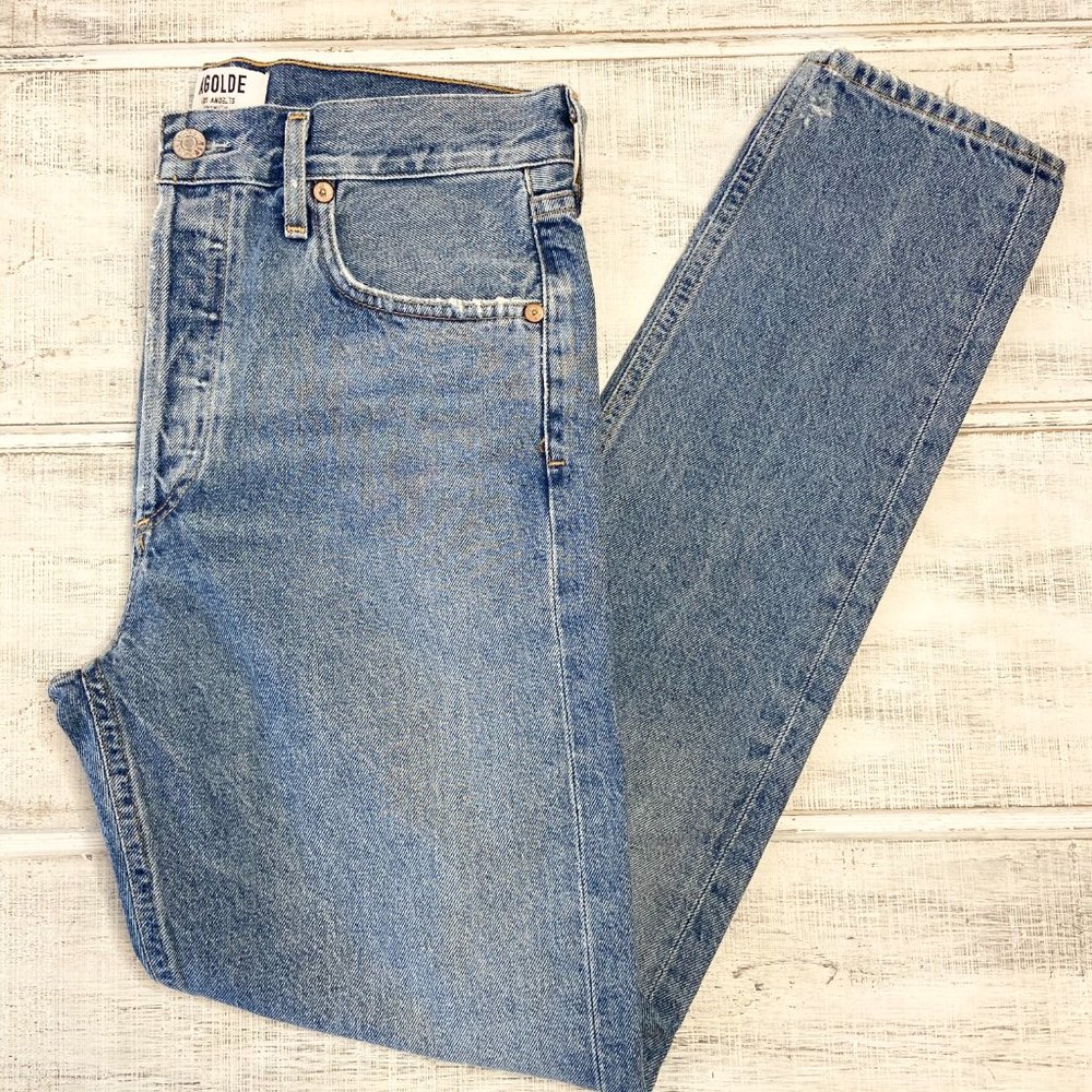 Agolde Jamie High Rise Classic Jean In Passenger - Picture 5 of 13